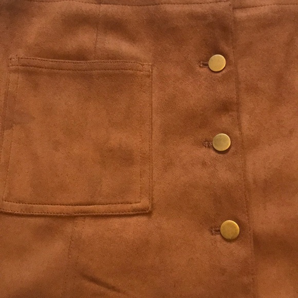 Brown suede skirt - Picture 2 of 2